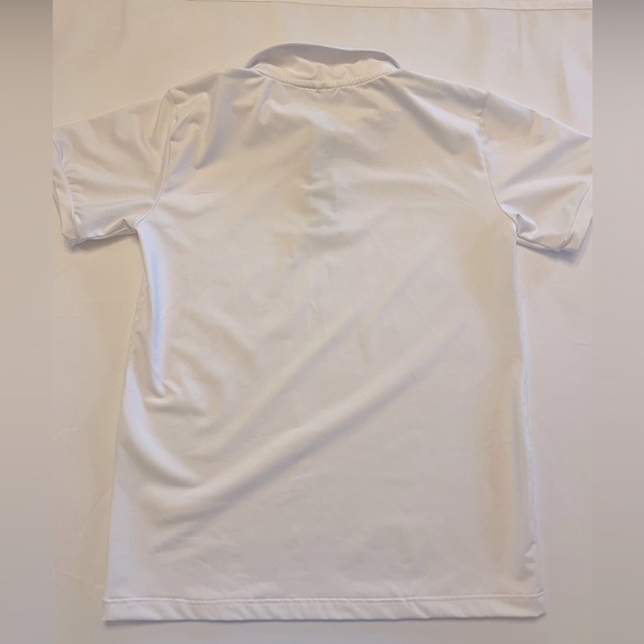 SET Athletics Boys Parker Performance Polo in White with Green Microgingham - Picture 5 of 5